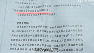 开云平台-博主：嗨球向法院起诉此前指控青训的家长，索赔违约金2666666！
