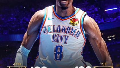 杰威G5砍40分为雷霆队史总决赛第二高分，第一是12年威少43分